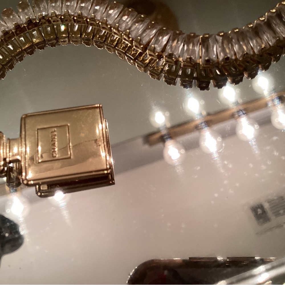 CHANEL Gold and Silver necklace with cubic zirconia
